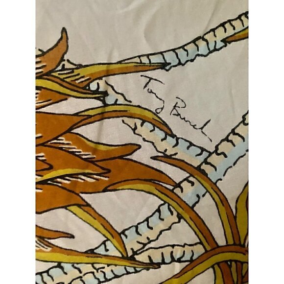 tory burch climbing palms square scarf cotton 36”x36” $228 #144936 - Picture 7 of 11